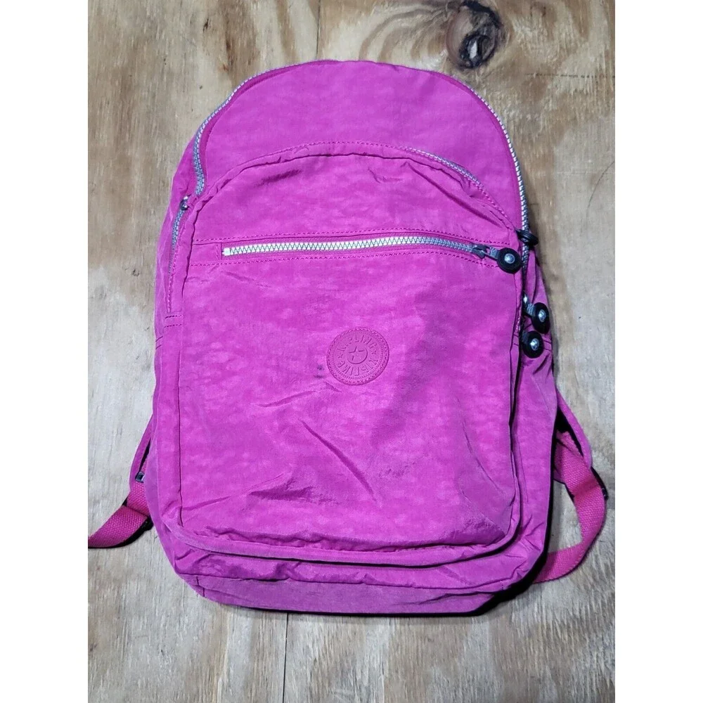 kipling seoul backpack Pink Laptop Padded Shoulder Strap  Coated Nylon